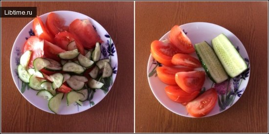 Салат из огурцов и помидор консервированный