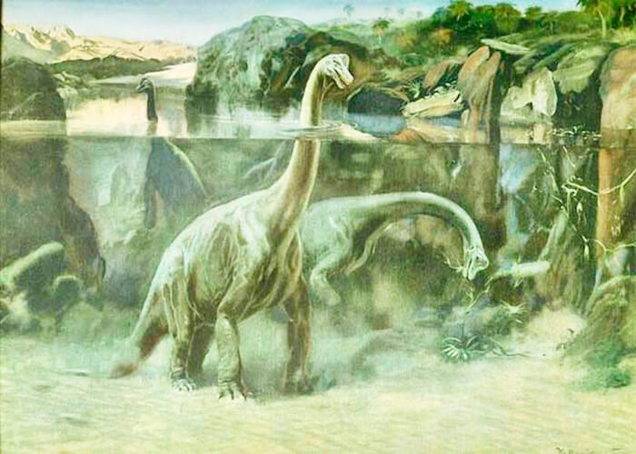 Древний брахиозавр